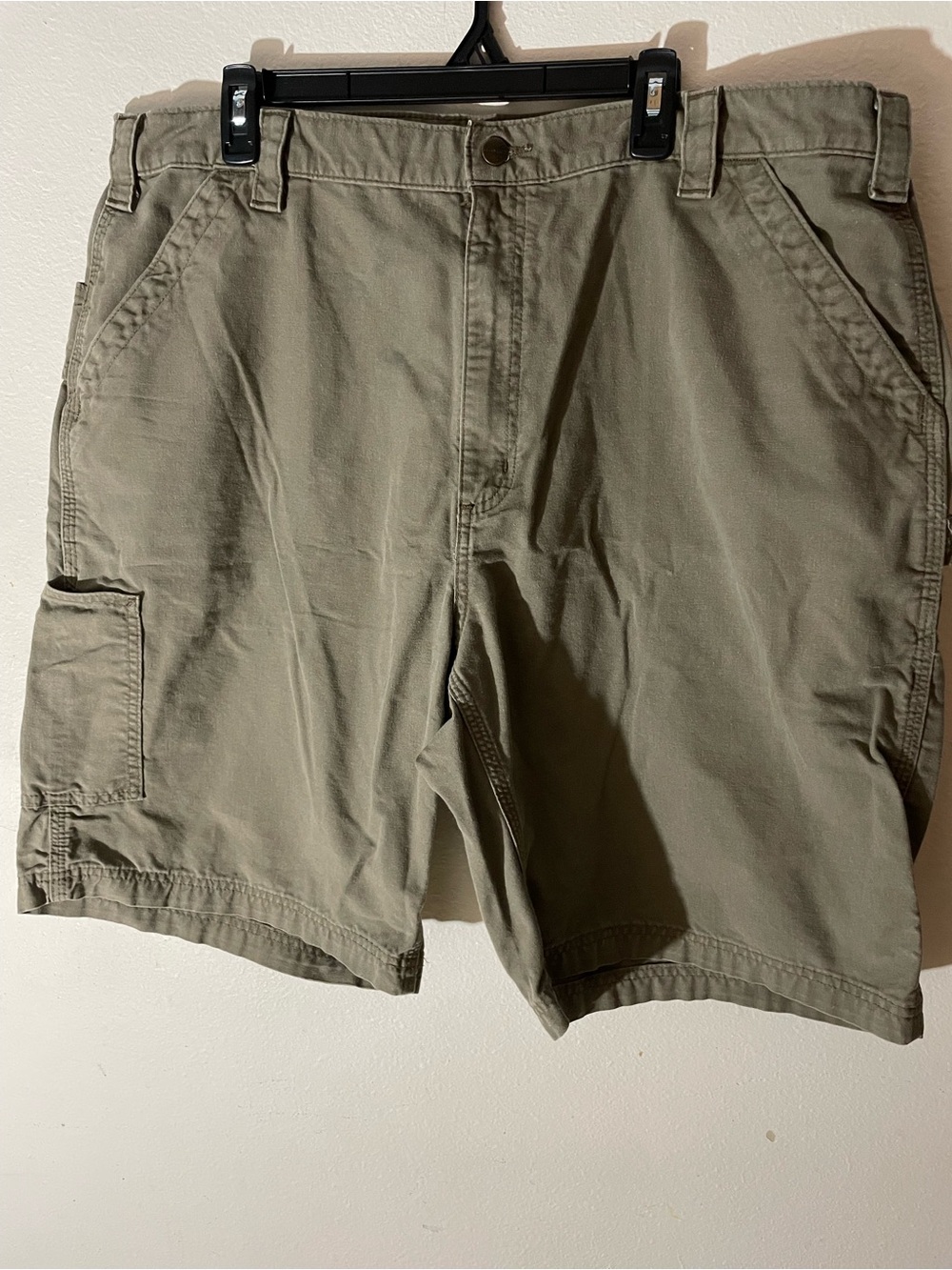 Carhartt Olive Green Cargo Shorts with Utility Pockets
